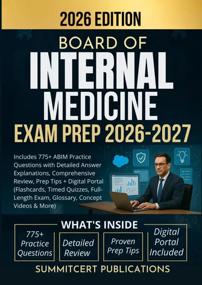 ABIM Internal Medicine exam prep book cover