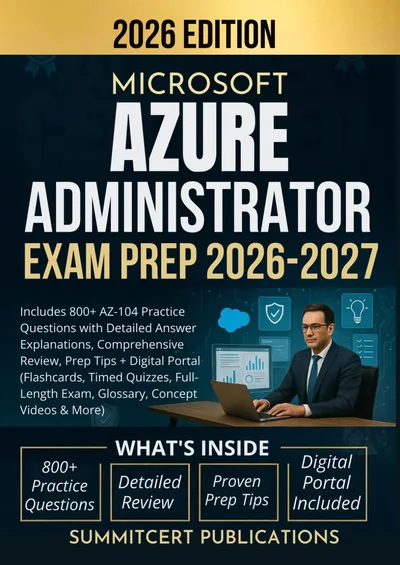 AZ-104 Azure Administrator exam prep book cover