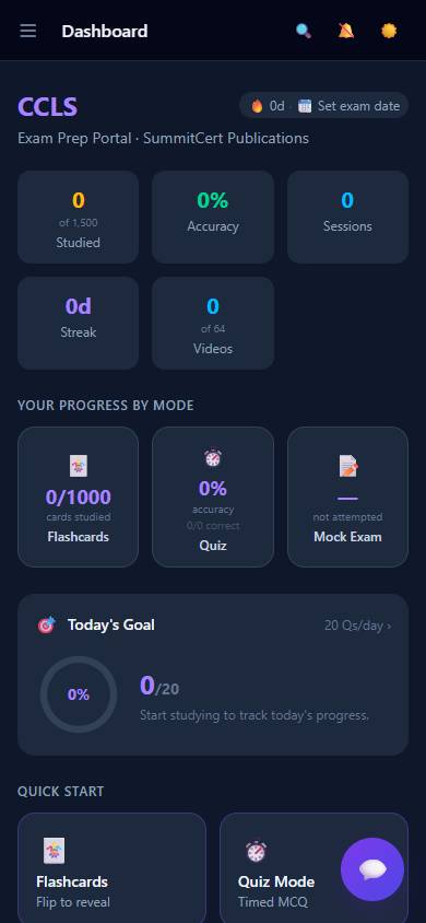 CCLS — Dashboard