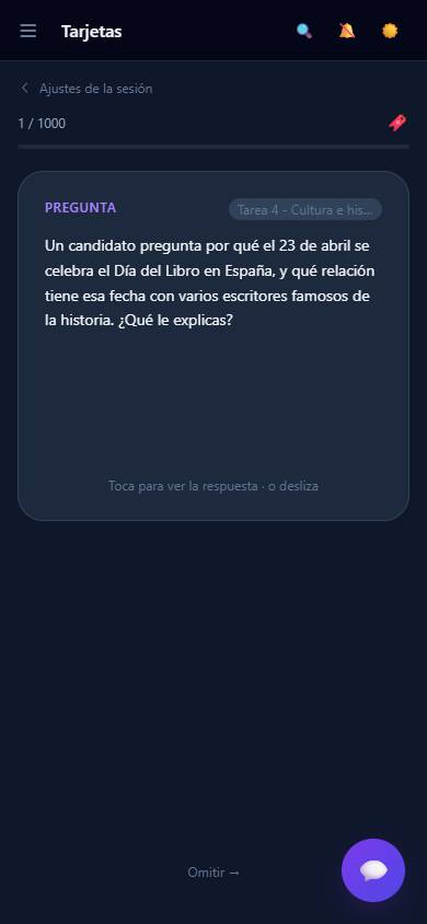 Tarjetas de estudio