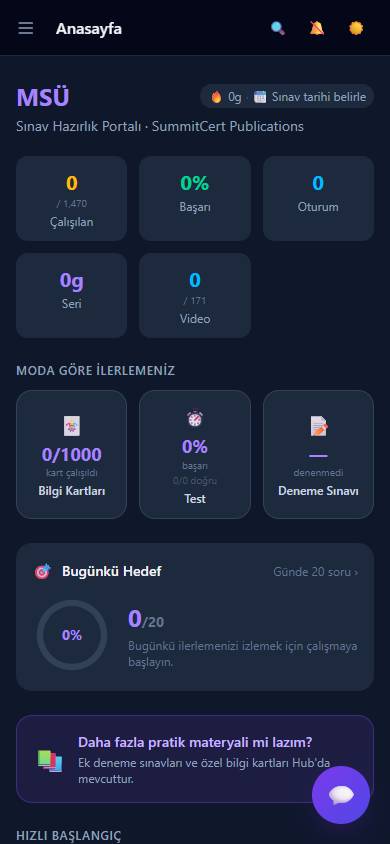 MSÜ Askerî Öğrenci Aday Belirleme Sınavı — Panel