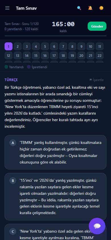 Tam Deneme Sınavı